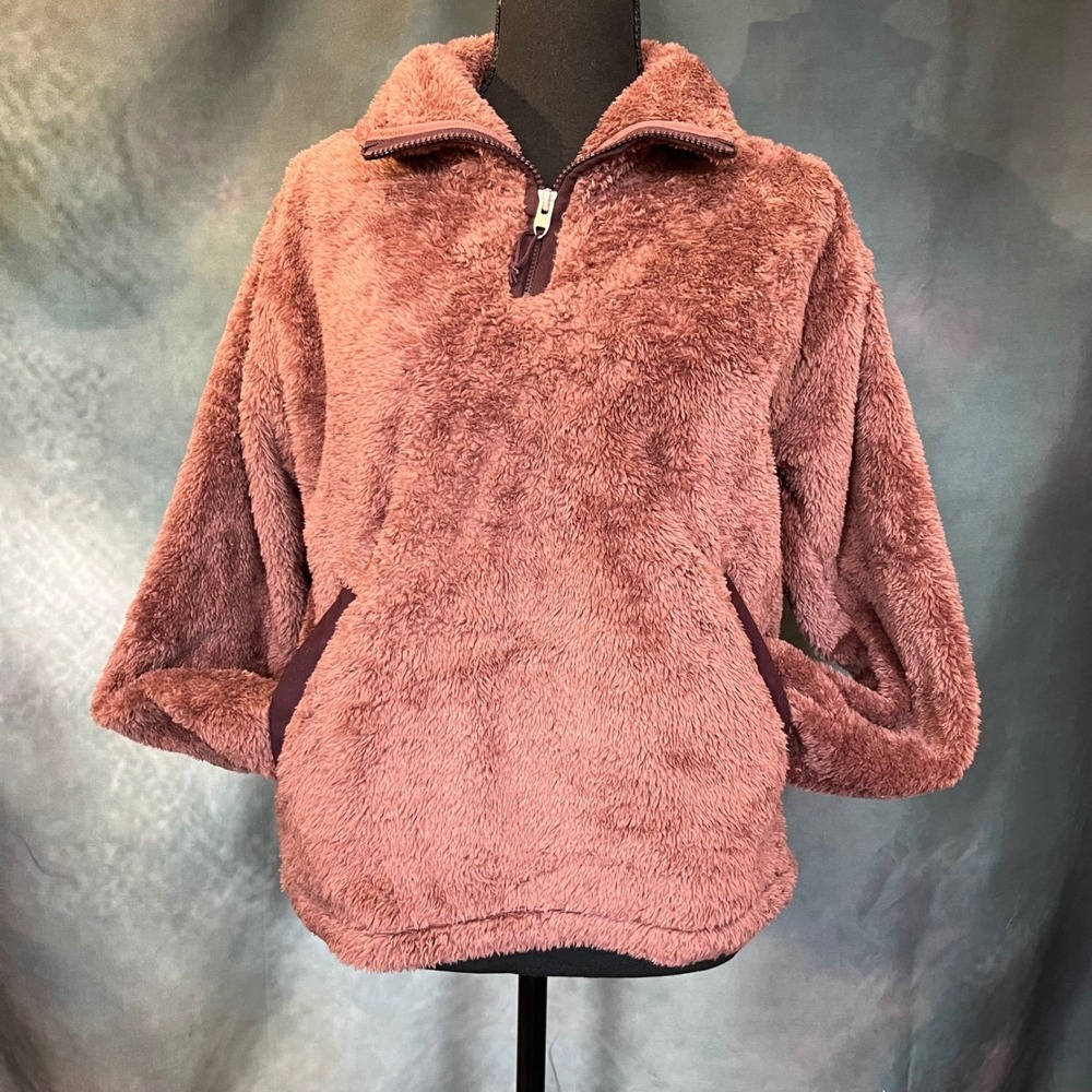 The North Face Furry Fleece Pullover Half Zip Brown Size‎ Medium